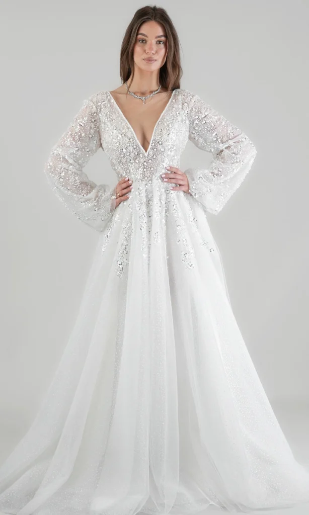 Modelka w sukni ślubnej Aurora